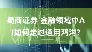 蜀商证券 金融领域中AI如何走过通用鸿沟？